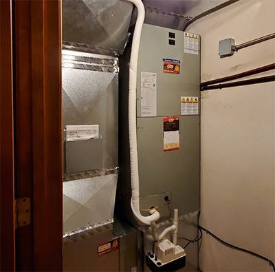 Furnace installation in basement